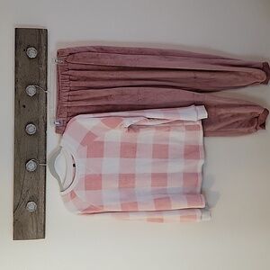 NWOT Prinstory Pink Soft Fleece Lounge Set SZ LG